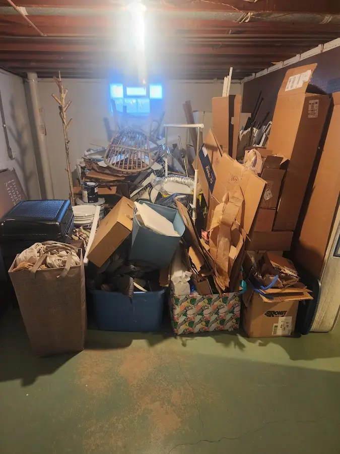 Roll-off dumpster container at job site for Construction Dumpster Rental in Hasbrouck Heights